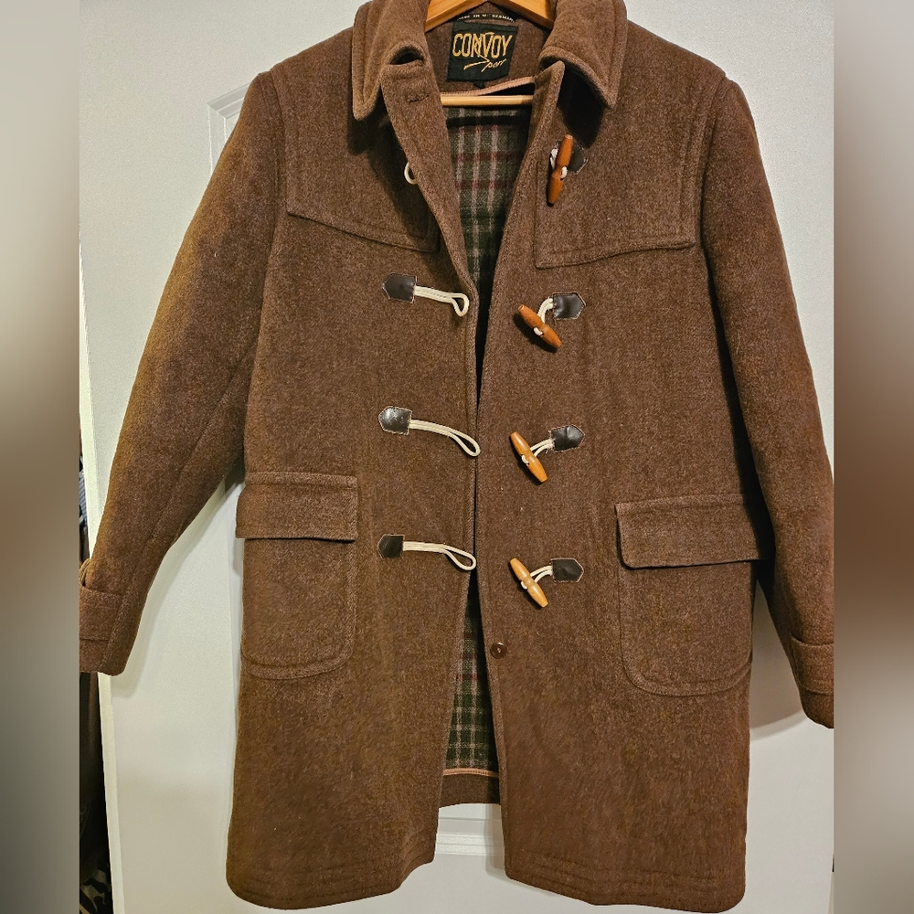 Vintage Authentic West Germany 1970s Brown Wool Jacket Medium